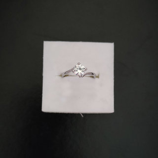                       M Men Style New Fashion Main Stone Cubic Zirconia Wedding Anniversary Valentine Adjustable Ring Silver For Women                                              