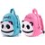 Panda Kitty Cartoon Plush Soft School Bag for Kids (Blue and Pink, 3 to 5 Year)