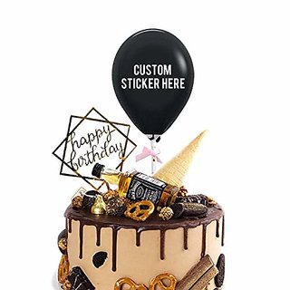                       Hippity Hop Confetti Balloon Cake Toppers 5 Inch with 1 Stck,  1 Tape for Birthday                                              