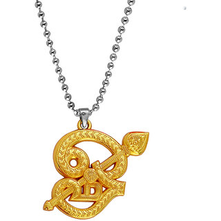 M Men Style Panchalogam Tamil Om Murugan Vel Pendant Subramanya Swamy Vel Gold  Brass Pendant Necklace chain For Unisex