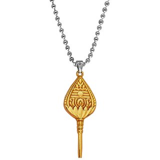                       M Men Style  Tamil Om Murugan Vel  Bronze  Gold,Silver   Brass   Pendant Necklace chain For Unisex                                              