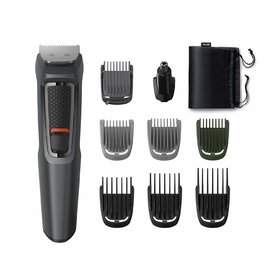 Philips MG3747/15, 9-in-1, Face, Hair and Body - Multi Grooming Kit. Self Sharpening Stainless Steel Blades, No Oil Need