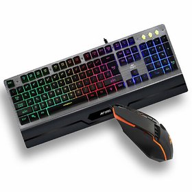 Ant Esports KM540 Gaming Backlit Keyboard and Mouse Combo, LED Wired Gaming Keyboard, Ergonomic  Wrist Rest Keyboard,