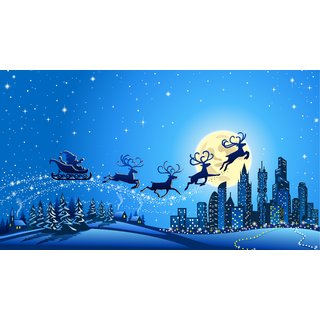 Lambosto Christmas Santa (Xmas-0004) Wall Sticker