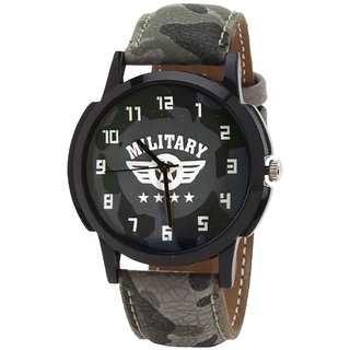                       Relish Analog Army Camouflage Round Casual Wear Watches for Mens  Boys- RELISH-454                                              