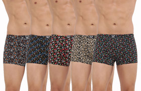 Dollar Bigboss Men's Pack of 5 Crazy Mini Printed Trunk