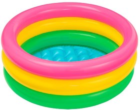 Anvi Inflatable Water Pool 2 Feet Diameter for Kids for Fun Activities - (Baby Bath tub) Multicolor