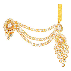 MissMister Brass Goldplated Imitation Diamond & Kundan Chabichalla Ethnic Keychain wedding Jewellery (MM2546CLKK)