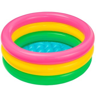 Anvi Inflatable Water Pool 2 Feet Diameter for Kids for Fun Activities - (Baby Bath tub) Multicolor