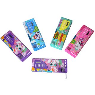 New Calculator Design Pencil Boxes Kids School Accessories Geometry Pencil Box for Girls and Boys Pack of 1