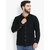 Kotty Mens Black Full Sleeves Solid Denim Jacket
