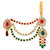 MissMister Brass Goldplated Imitation Ruby Emerald Chabichalla Ethnic Keychain wedding Jewellery (MM2543CLKK)