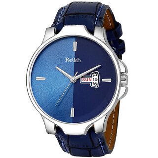                       Relish Blue Analouge Dial, Day and Date Wrist Watch for Boys and Mens Blue strap Watch(RE-BB1003DD)                                              