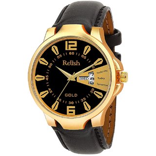                       Relish Analouge Dial, Day and Date Wrist Watch for Boys and Mens Black Strap Watch(RE-BB1032DD)                                              