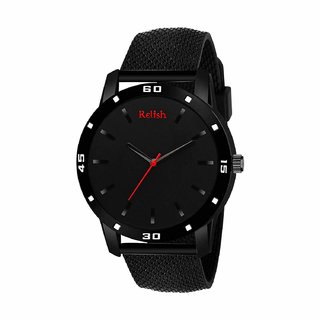                       Relish Casual Analouge Watch for Men's  Boy's RE-BB1049 (Black Colored Strap)                                              