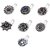 Beautiful Classic Designs 6 Pcs Combo Silver Oxidized Finishing Without Piercing Nose Pins for Women  Girls