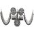 Silver Jewellry Oxidised Black Maang Tikka With Earring for Women  Girls