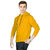 Ezee Sleeves Men's Poly Cotton Solid Full Sleeve Hooded Sweatshirt - Yellow