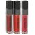 ELEGANCIO Ultra Smooth Matte Lip Cream Lipstick Set Of 3. Red, Pink, Maroon