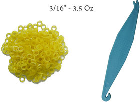 Dentosmile Orthodontic Intraoral Latex Elastics Dental elastics Tooth Colours Pack of 100 Pcs + Free Placer for Braces