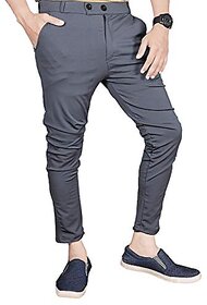 Ezee Sleeves Men's Casual Lycra Pants Stretchable with Less Weight - Grey