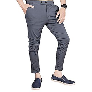 Ezee Sleeves Men's Casual Lycra Pants Stretchable with Less Weight - Grey