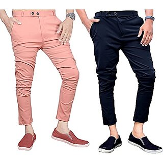                       Ezee Sleeves Men's Casual Lycra Pants Stretchable with Less Weight - Pack of 2                                              