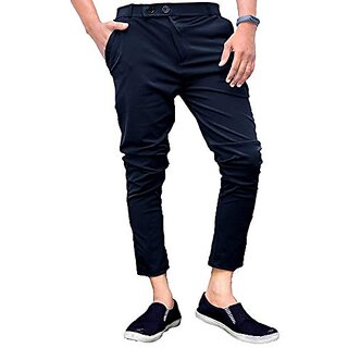                       Ezee Sleeves Men's Casual Lycra Pants Stretchable with Less Weight - Navy                                              
