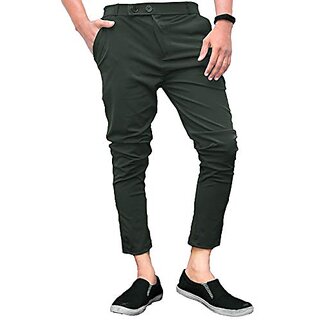                       Ezee Sleeves Men's Casual Lycra Pants Stretchable with Less Weight - Olive Green                                              