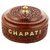 YUVAANSH Creations Wooden Stainless Steel Bread CHAPATI Casserole with Engraved Design Finish Kitchen Home Dcor Ideal f