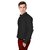 Ezee Sleeves Men's Black Casual Lycra Full Sleeve Solid Shirt
