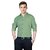 Ezee Sleeves Men's Green Casual Lycra Full Sleeve Solid Shirt