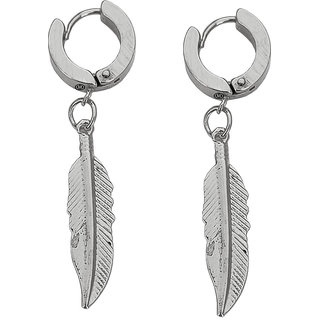 Buy Angel Wings Dangle Small Hoop Earrings for Women Men Girls Stainless  Steel Hypoallergenic Gothic Style Round Huggie Punk Feather Dangling Cuff  Drop Mini Hoops Fashion Jewelry Gifts Birthday for Boyfriend Girlfriend
