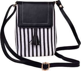 Style Bite White  Black Mobile Sling Pouch