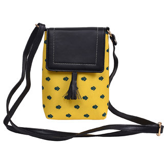                       Style Bite Yellow Mobile Sling Pouch                                              