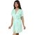 Nivcy Women Solid Nightwear Light Green (Small)