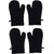 FeelBlue Cotton Kitchen Gloves(Mittens) for Oven and Pots(Pack of 2 Pair, Black)