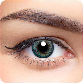 Aryan Quarterly Disposable Color Contact lens for Men and Women Pack of 2 - Cool Turquise (-2.00)