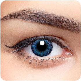 Aryan Quarterly Disposable Color Contact lens for Men and Women Pack of 2 - Pure Aqua (-5.25)