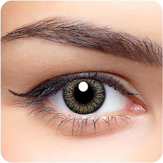                       Aryan Quarterly Disposable Color Contact lens for Men and Women Pack of 2 - Pearl Gray (-0.75)                                              
