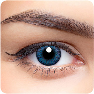                       Aryan Quarterly Disposable Color Contact lens for Men and Women Pack of 2 - Pure Aqua (-4.00)                                              