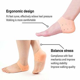 Silicone Gel Heel Pad Socks For Heel Swelling Pain Relief,Dry Hard Cracked Heels Repair Cream Foot Care Ankle Support Cu