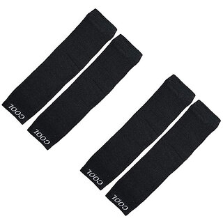                       Cotton cool uv-Protection arm Sleeves driving hiking sports biking cycling sunburn dust pollution protection(2 Pair)                                              