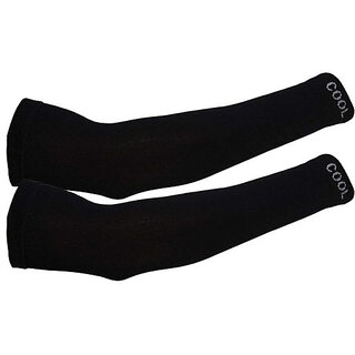 Arm Sleeves Multi-Purpose (Gym, Cricket, Football, Tennis, Basket Ball, Cycling) (Pack of 1) (Black)