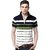 Men's Green Striped Polo T-Shirt