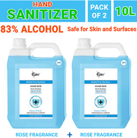 Rose Fragrance Hand Rub Sanitizer Contains 83 Percentage Alcohol Non-Stick Disinfectant Liquid Sanitizer Instant Kills