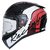 TVS Racing Helmet Matt Red  White - SV
