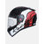 TVS Racing Helmet Matt Red  White - SV