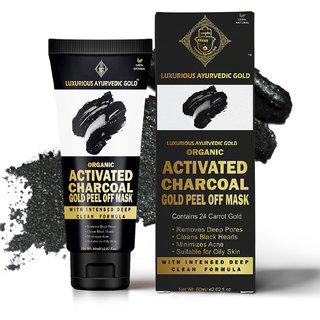                       Activated Charcoal Peel off Mask with Intense Glowing Skin, Black, Fresh, 60 ML                                              