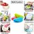 Flyfot Cleaning Accessories Silicone Dish Scrubber Sponge Multipurpose (Pack of 3)